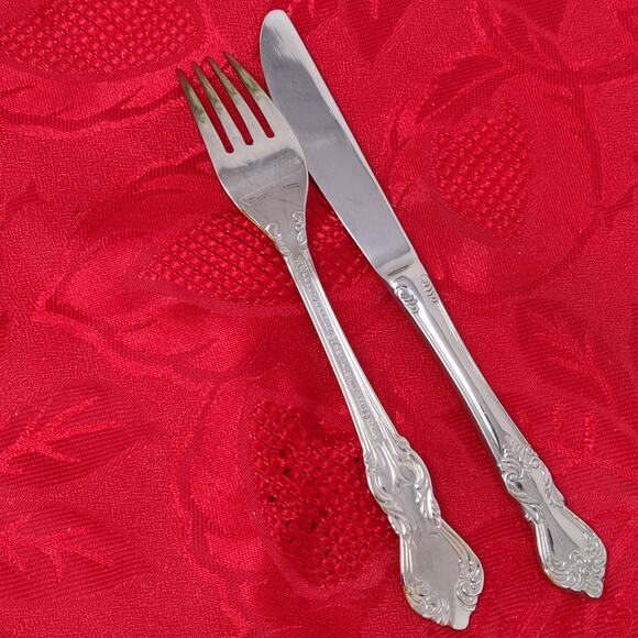 2X Heritage Mint Reed And Barton Duchess of Marlborough Knife And Fork Childrens - Picture 9 of 11